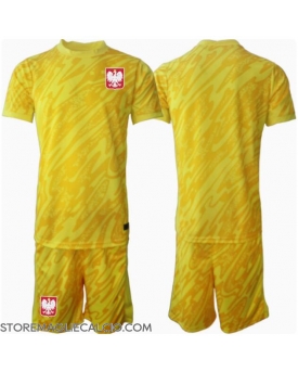 Polonia Portiere Maglia Gara Casa Repliche Europei 2024 Bambino
